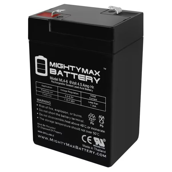 6V 4.5AH Replacement Battery for Safety SN640, Mighty Max Battery, Mfr#: MAX3962139